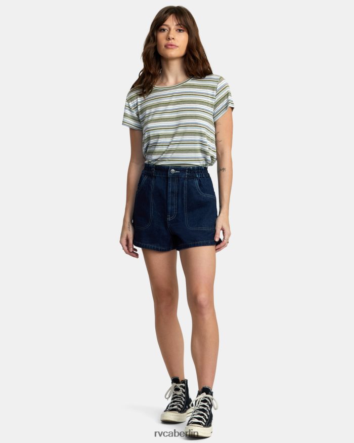 RVCA Venezia-Jeansshorts BF4L8X1726 Kleidung dunkles Indigo Frauen