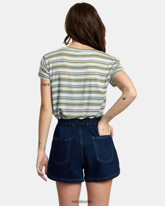 RVCA Venezia-Jeansshorts BF4L8X1726 Kleidung dunkles Indigo Frauen