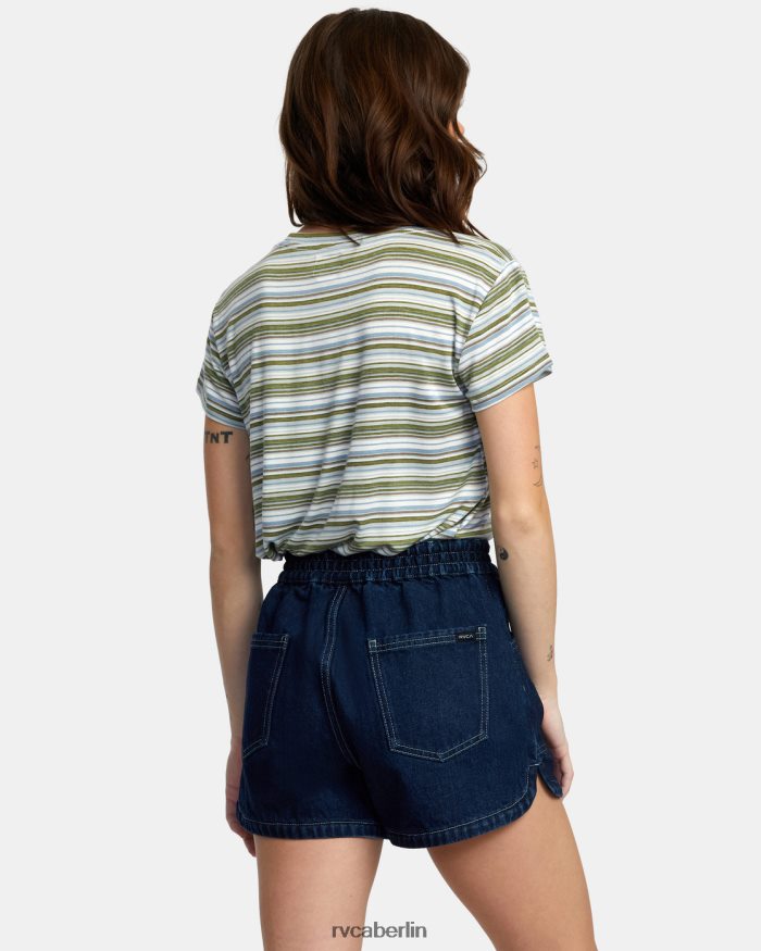 RVCA Venezia-Jeansshorts BF4L8X1726 Kleidung dunkles Indigo Frauen