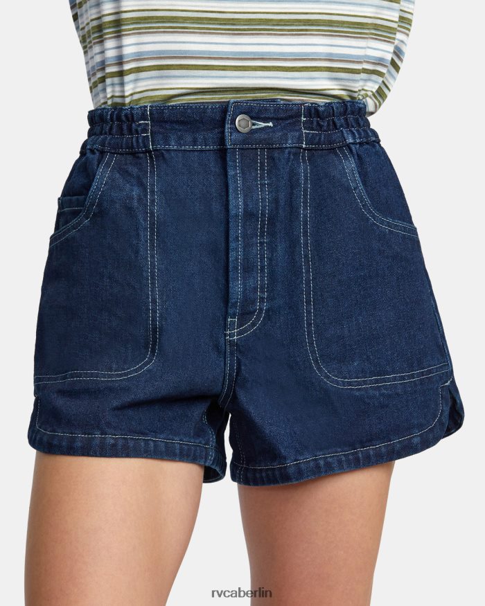 RVCA Venezia-Jeansshorts BF4L8X1726 Kleidung dunkles Indigo Frauen