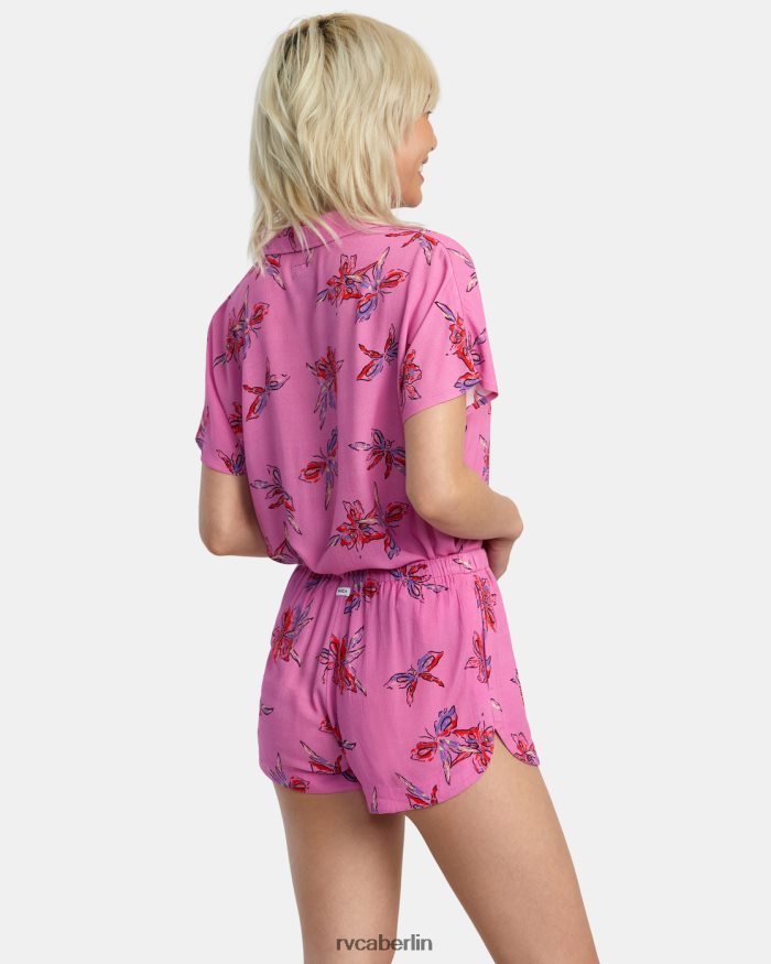 RVCA neue Yume Öko-Viskose-Shorts BF4L8X1371 Kleidung Alpenveilchen Frauen
