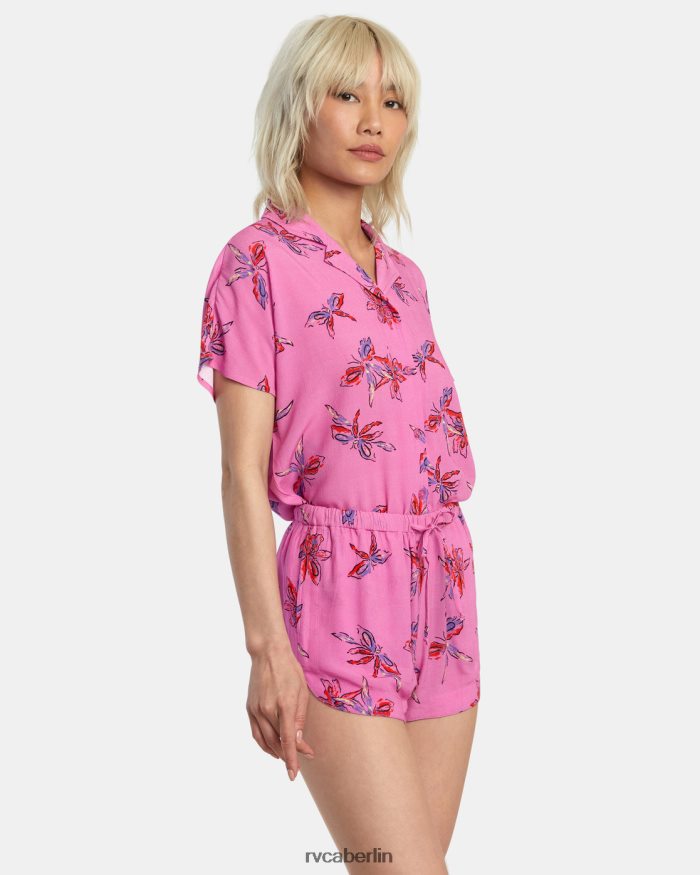 RVCA neue Yume Öko-Viskose-Shorts BF4L8X1371 Kleidung Alpenveilchen Frauen