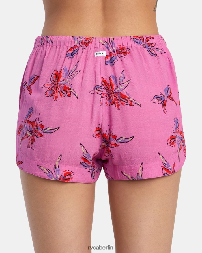 RVCA neue Yume Öko-Viskose-Shorts BF4L8X1371 Kleidung Alpenveilchen Frauen