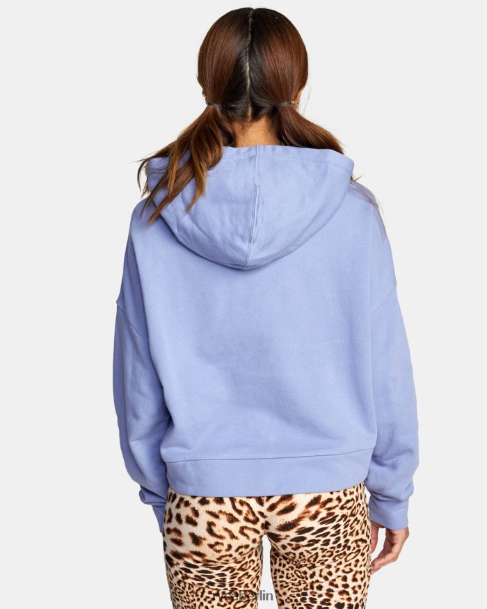 RVCA Kleiner Venedig-Kapuzenpullover BF4L8X1702 Kleidung grau lila Frauen