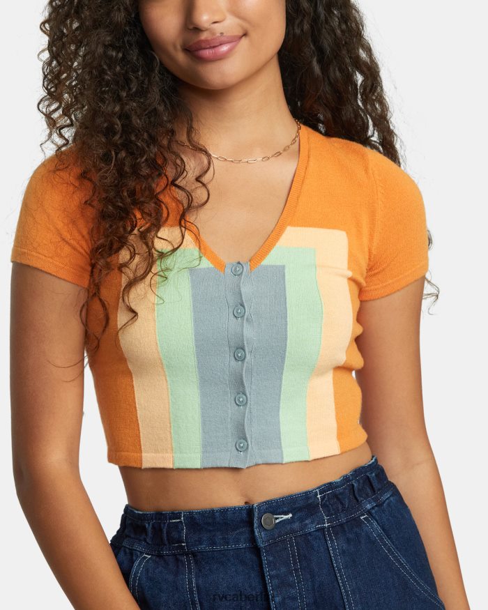RVCA Jahrzehnte Pullover BF4L8X1118 Kleidung Mandarine Frauen