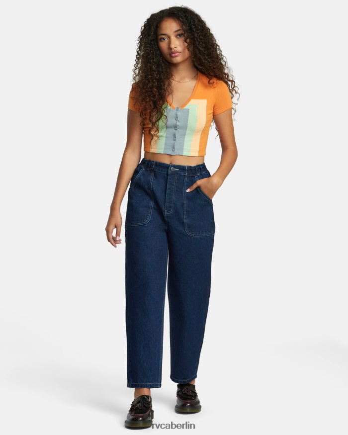 RVCA Jahrzehnte Pullover BF4L8X1118 Kleidung Mandarine Frauen