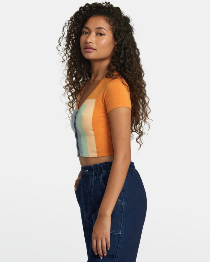 RVCA Jahrzehnte Pullover BF4L8X1118 Kleidung Mandarine Frauen