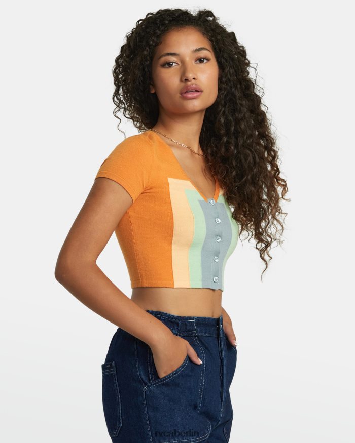 RVCA Jahrzehnte Pullover BF4L8X1118 Kleidung Mandarine Frauen
