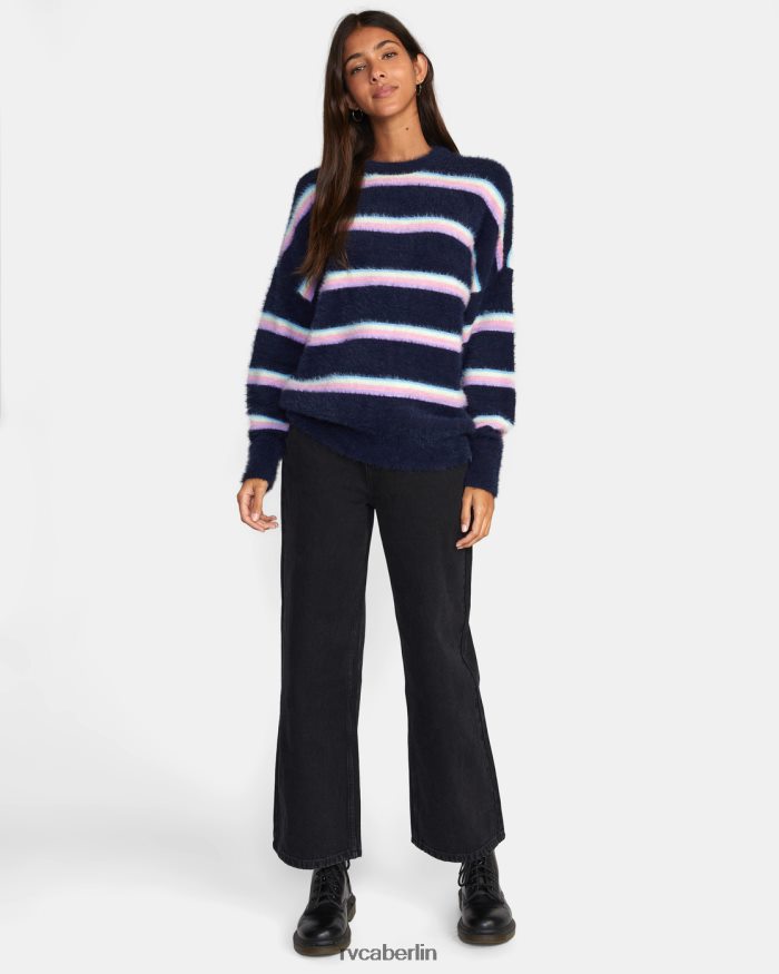 RVCA Pullover mit tiefem Rundhalsausschnitt BF4L8X1665 Kleidung Mitternacht Frauen