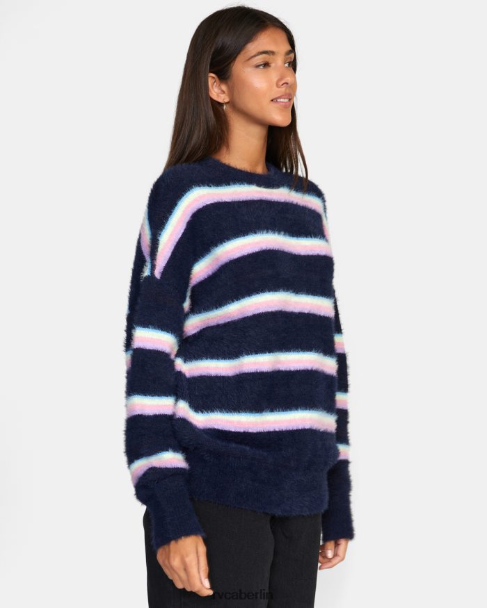 RVCA Pullover mit tiefem Rundhalsausschnitt BF4L8X1665 Kleidung Mitternacht Frauen