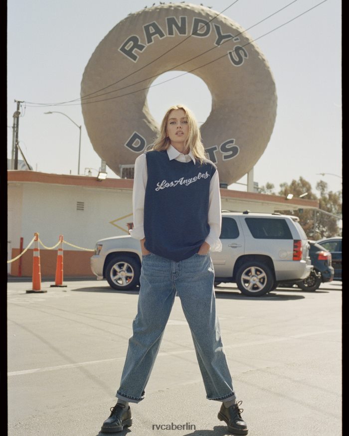 RVCA Pulloverweste aus der Heimatstadt BF4L8X1576 Kleidung stimmungsvolles Blau Frauen