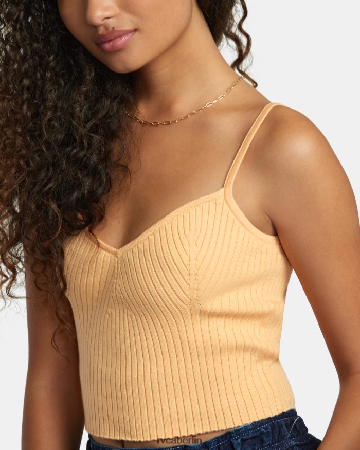 RVCA Silhouette gestricktes Tanktop BF4L8X1235 Kleidung Melone Frauen