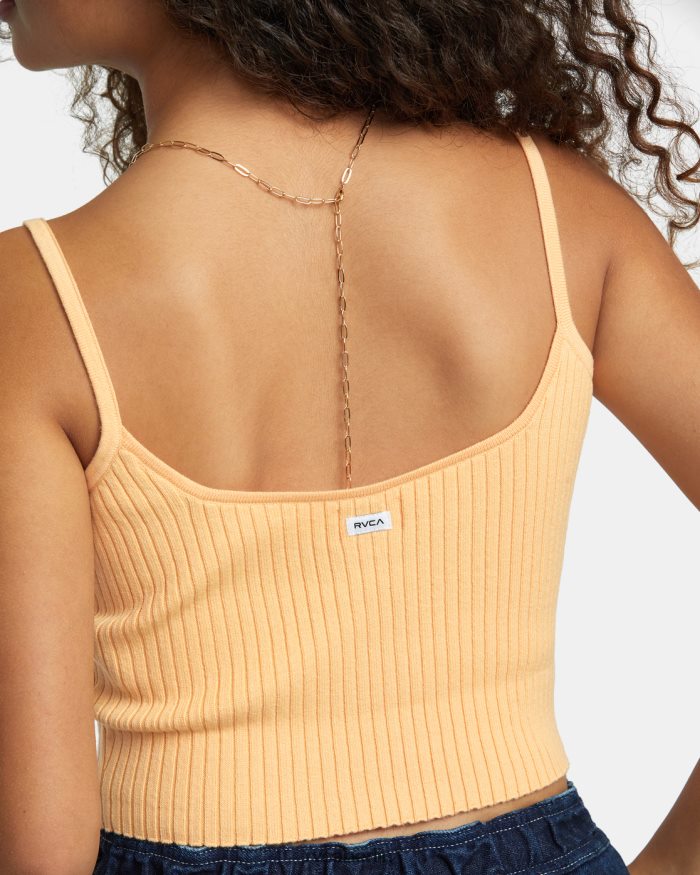 RVCA Silhouette gestricktes Tanktop BF4L8X1235 Kleidung Melone Frauen