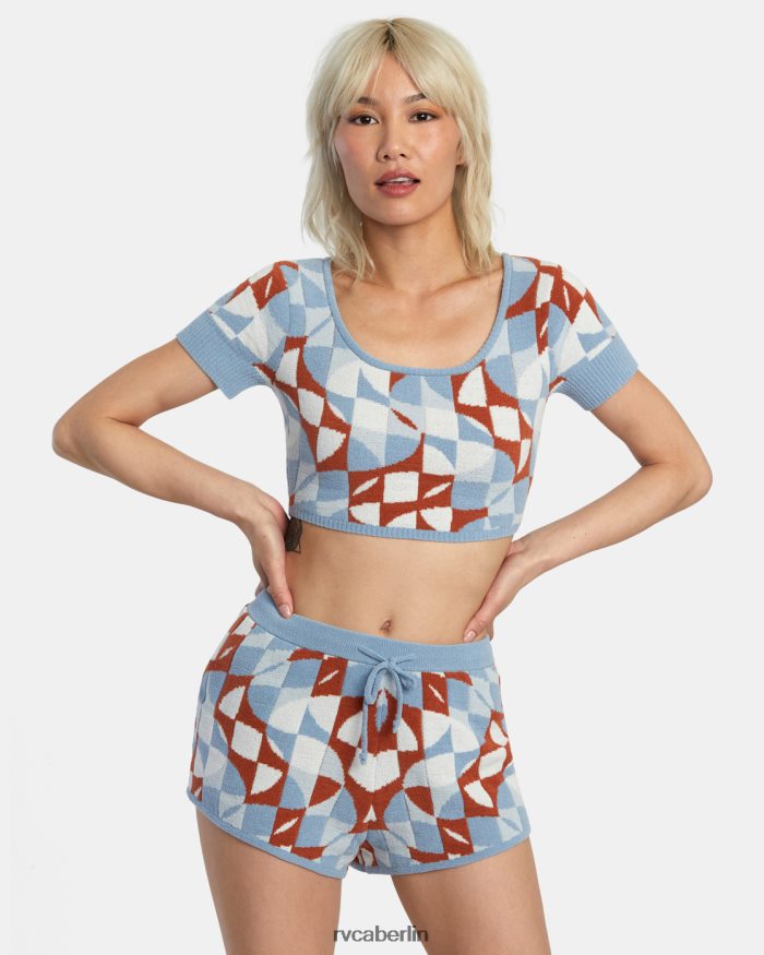 RVCA Geode-Strick-Crop-Top BF4L8X1385 Kleidung Sandelholz Frauen