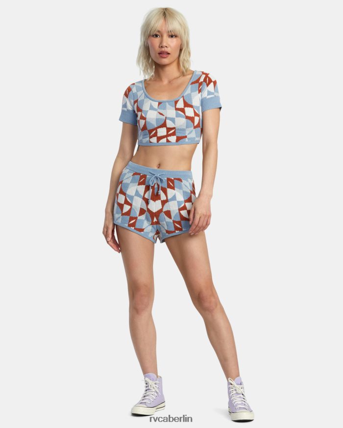 RVCA Geode-Strick-Crop-Top BF4L8X1385 Kleidung Sandelholz Frauen