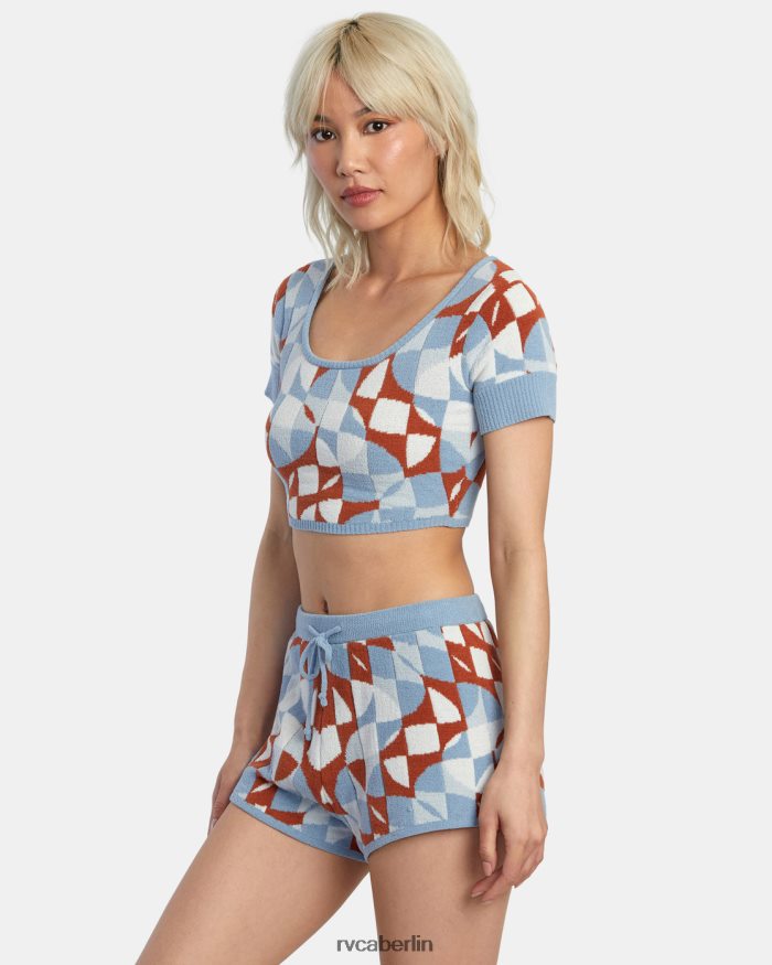 RVCA Geode-Strick-Crop-Top BF4L8X1385 Kleidung Sandelholz Frauen