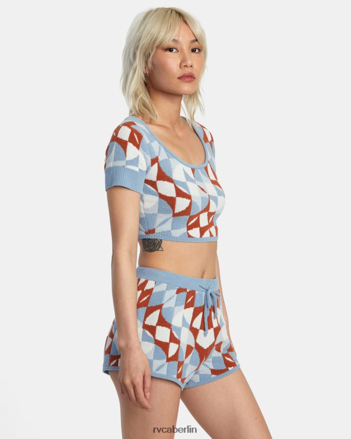 RVCA Geode-Strick-Crop-Top BF4L8X1385 Kleidung Sandelholz Frauen