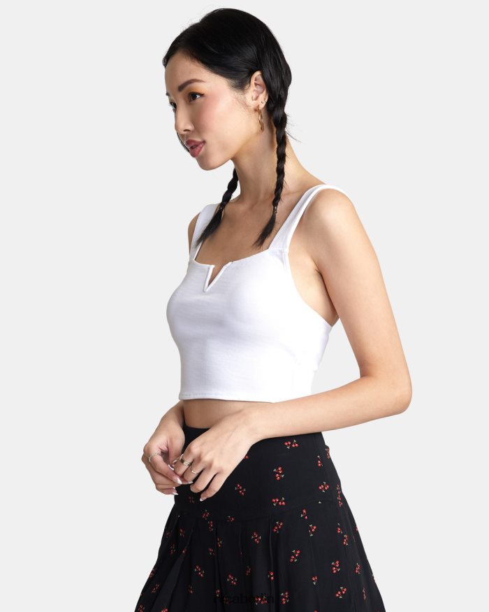 RVCA Vergnügungskurzes Tanktop BF4L8X1484 Kleidung flüstern weiß Frauen