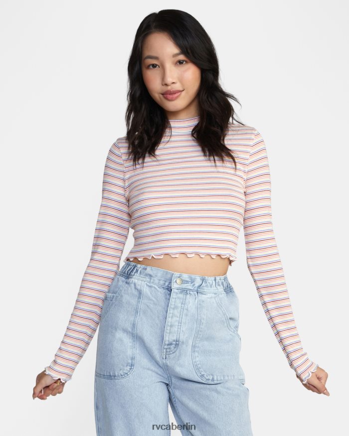 RVCA lange Ärmel gespeichert BF4L8X1620 Kleidung flüstern weiß Frauen