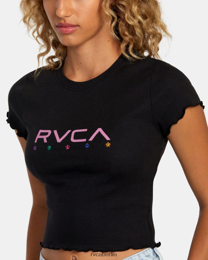 RVCA Balance-T-Shirt BF4L8X1111 Kleidung Schwarz Frauen