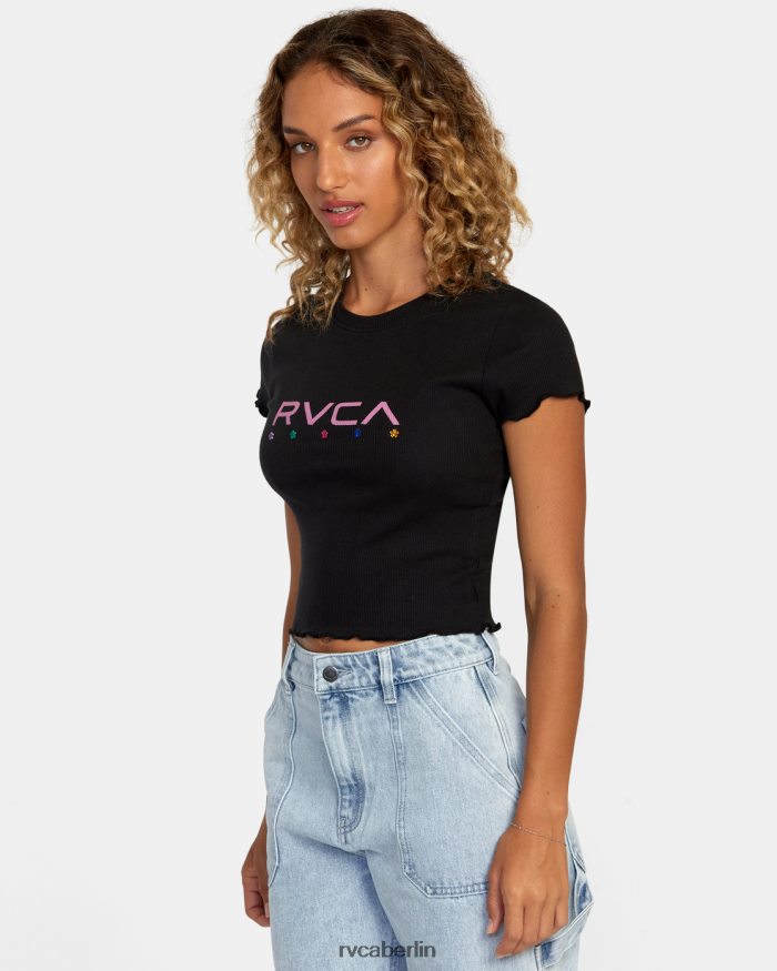 RVCA Balance-T-Shirt BF4L8X1111 Kleidung Schwarz Frauen
