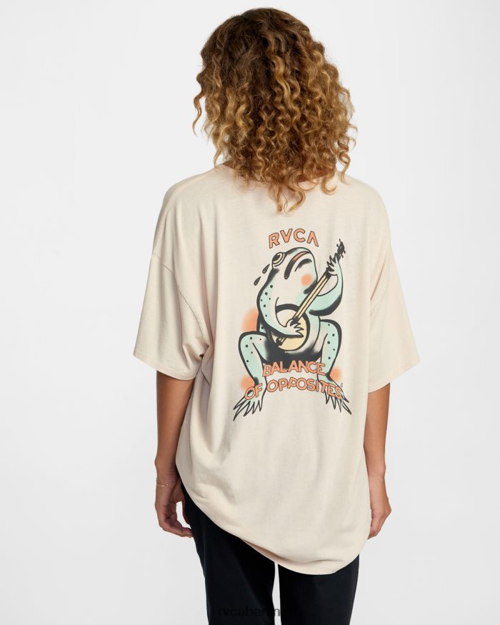 RVCA Banjo-T-Shirt BF4L8X1149 Kleidung Kreide Frauen