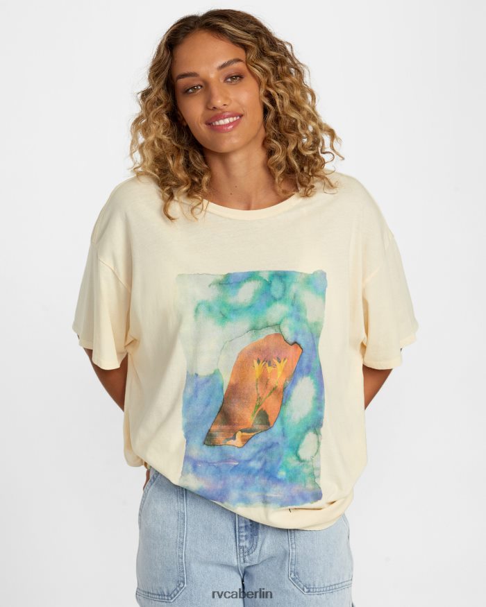 RVCA Colin Sussingham Float T-Shirt BF4L8X119 Kleidung Creme Frauen