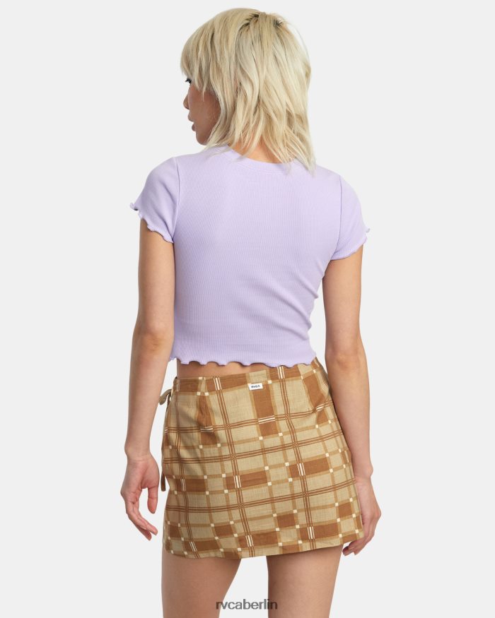 RVCA Geblümtes Klassenkameraden-T-Shirt BF4L8X1359 Kleidung Lavendel Frauen