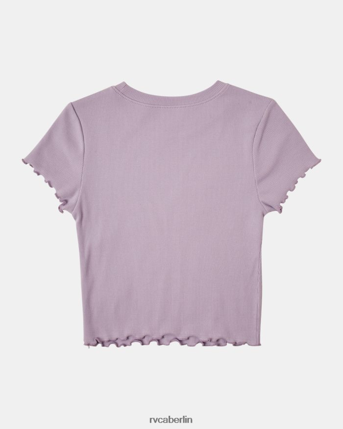 RVCA Geblümtes Klassenkameraden-T-Shirt BF4L8X1359 Kleidung Lavendel Frauen