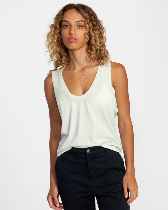 RVCA Geprägtes Tanktop BF4L8X1197 Kleidung Himmelblau Frauen