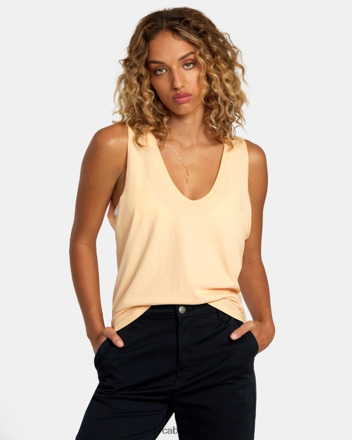 RVCA Geprägtes Tanktop BF4L8X1236 Kleidung Melone Frauen