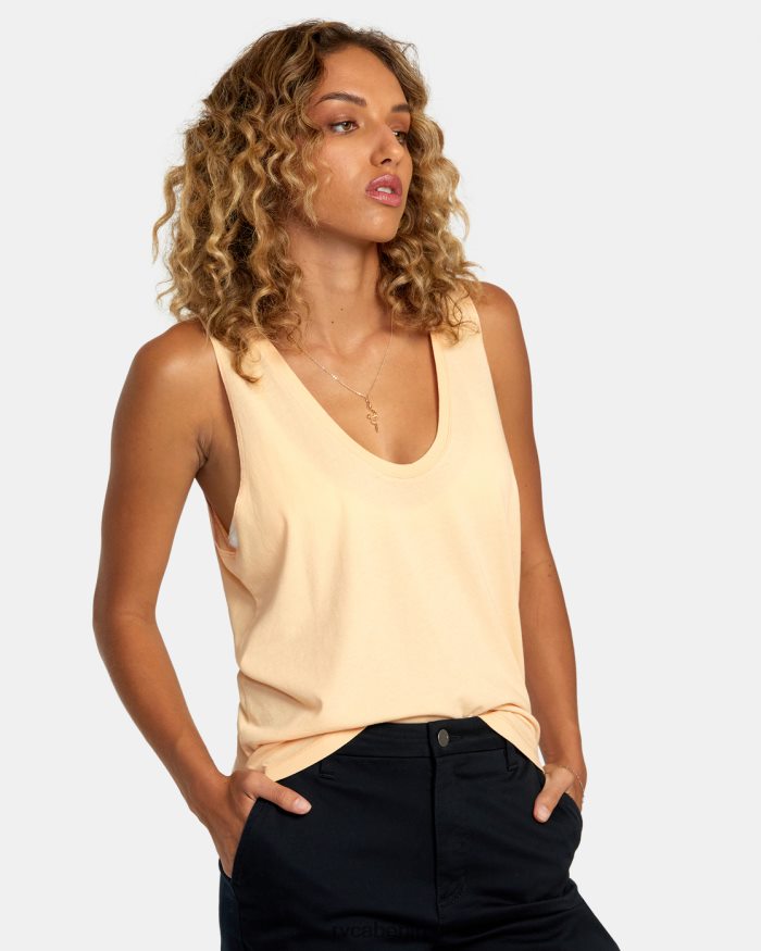 RVCA Geprägtes Tanktop BF4L8X1236 Kleidung Melone Frauen