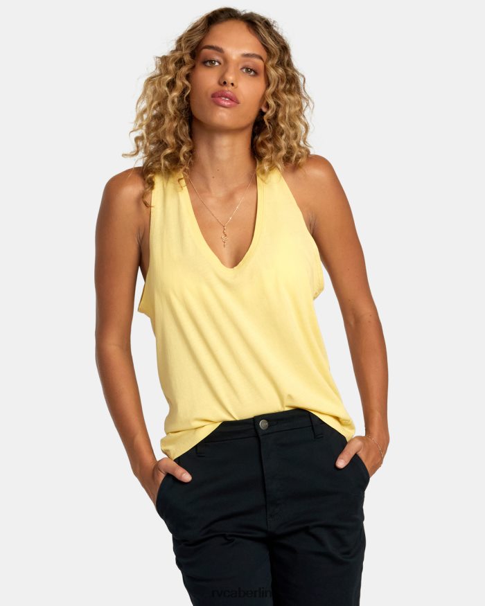 RVCA Geprägtes Tanktop BF4L8X1248 Kleidung golden Frauen