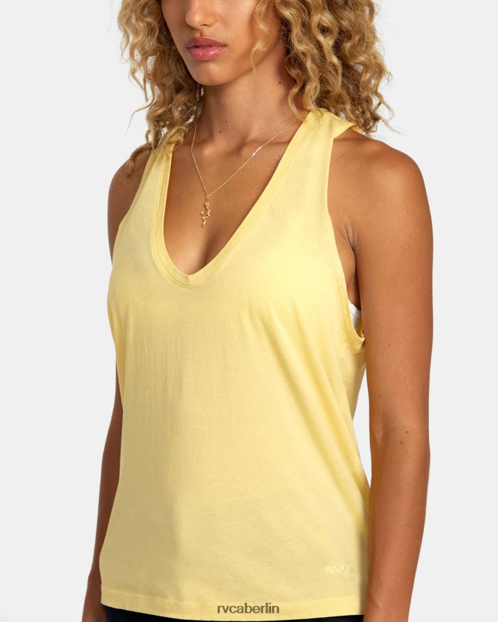 RVCA Geprägtes Tanktop BF4L8X1248 Kleidung golden Frauen