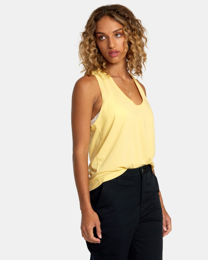 RVCA Geprägtes Tanktop BF4L8X1248 Kleidung golden Frauen
