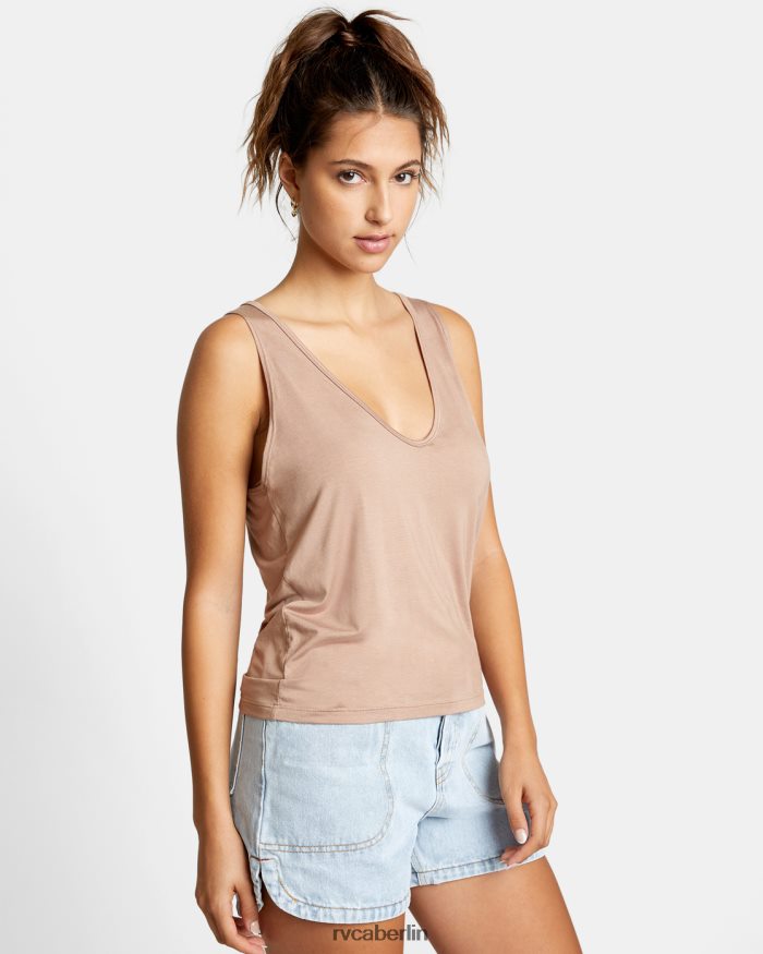 RVCA Geprägtes Tanktop BF4L8X1273 Kleidung Holz Frauen