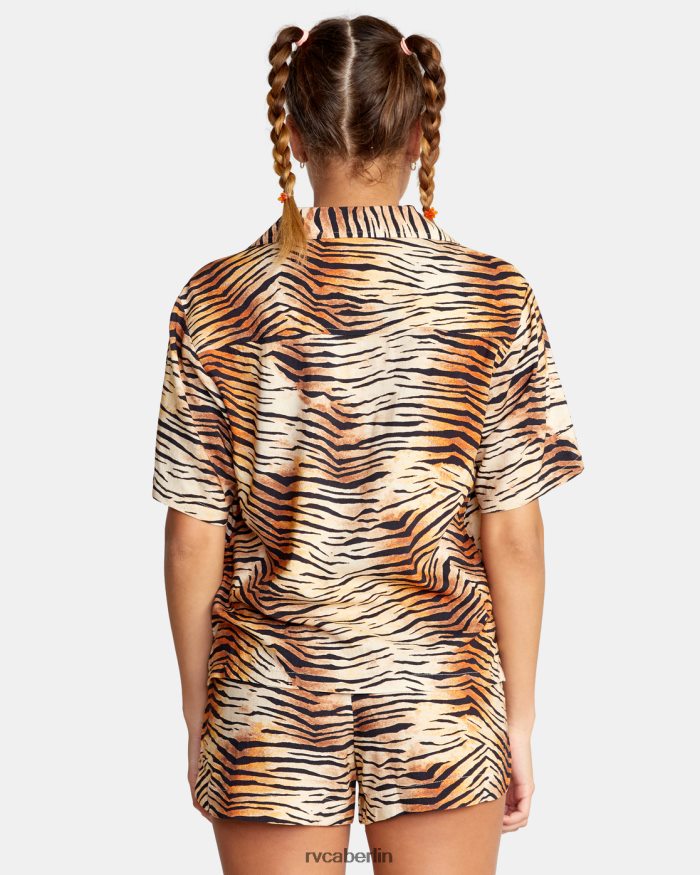 RVCA Gewelltes Button-Down-Oberteil BF4L8X1477 Kleidung multi Frauen