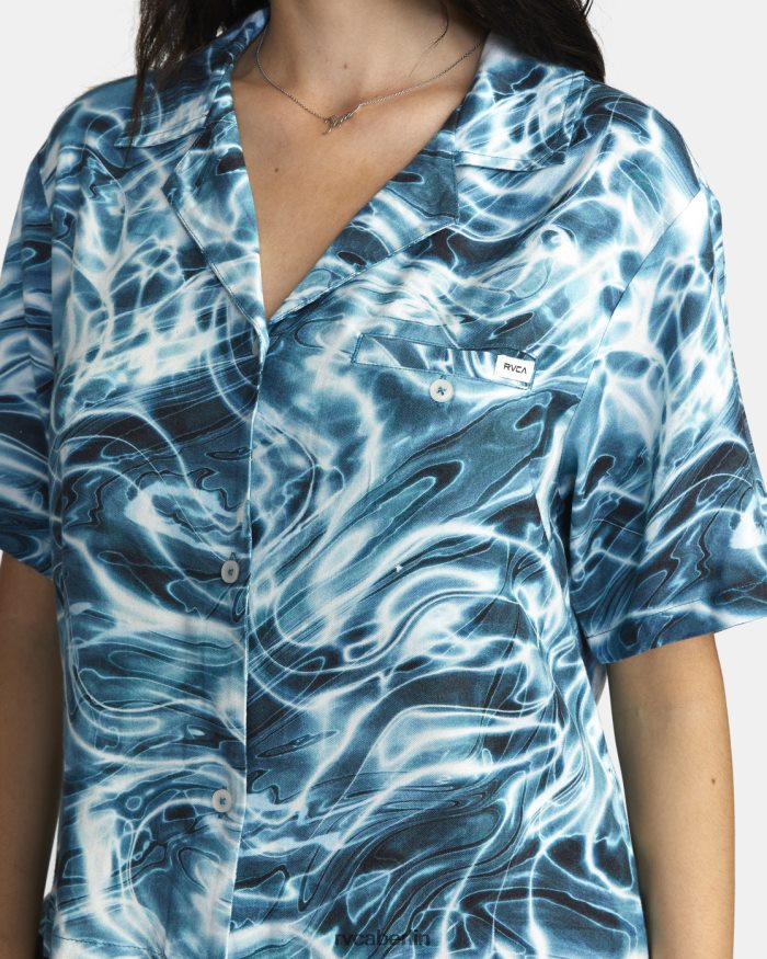 RVCA Gewelltes Button-Down-Oberteil BF4L8X1705 Kleidung Wiesenbach Frauen