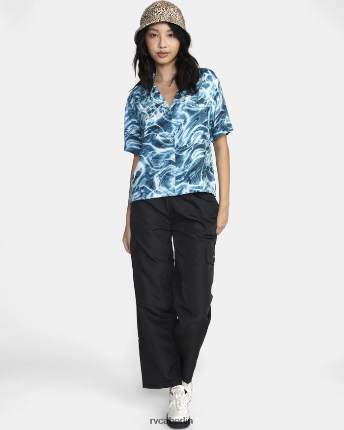 RVCA Gewelltes Button-Down-Oberteil BF4L8X1705 Kleidung Wiesenbach Frauen