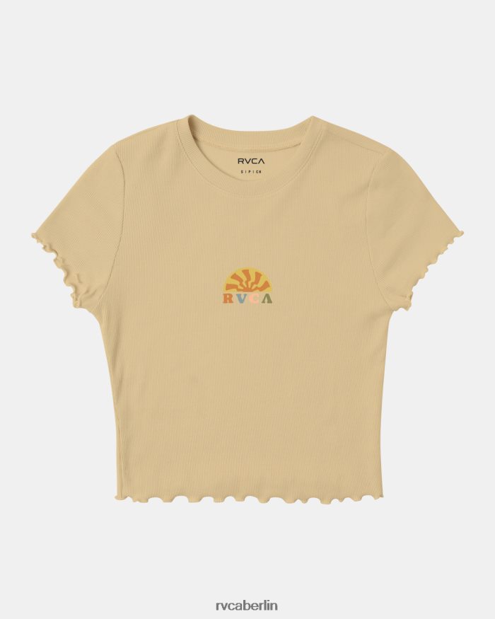 RVCA Glanz-T-Shirt BF4L8X1243 Kleidung Creme Frauen