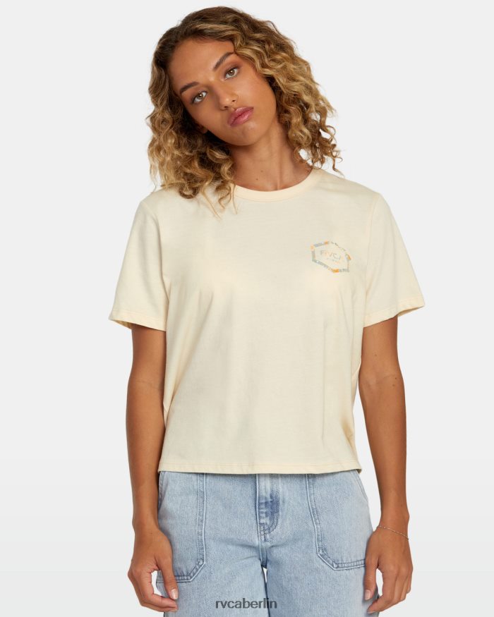 RVCA Hawaii-Hex-T-Shirt BF4L8X172 Kleidung Creme Frauen