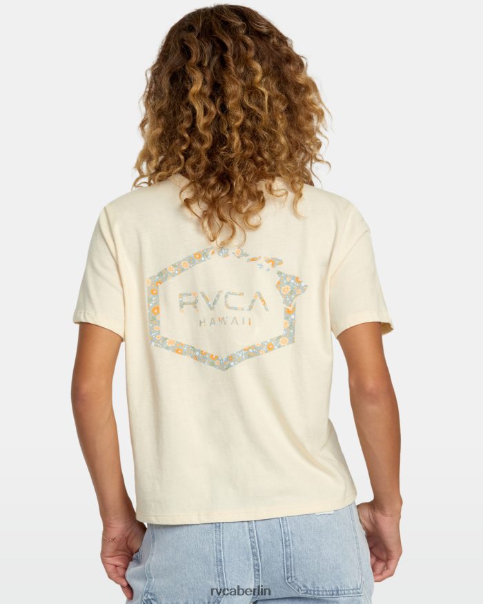 RVCA Hawaii-Hex-T-Shirt BF4L8X172 Kleidung Creme Frauen