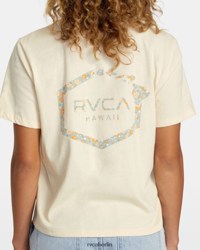 RVCA Hawaii-Hex-T-Shirt BF4L8X172 Kleidung Creme Frauen