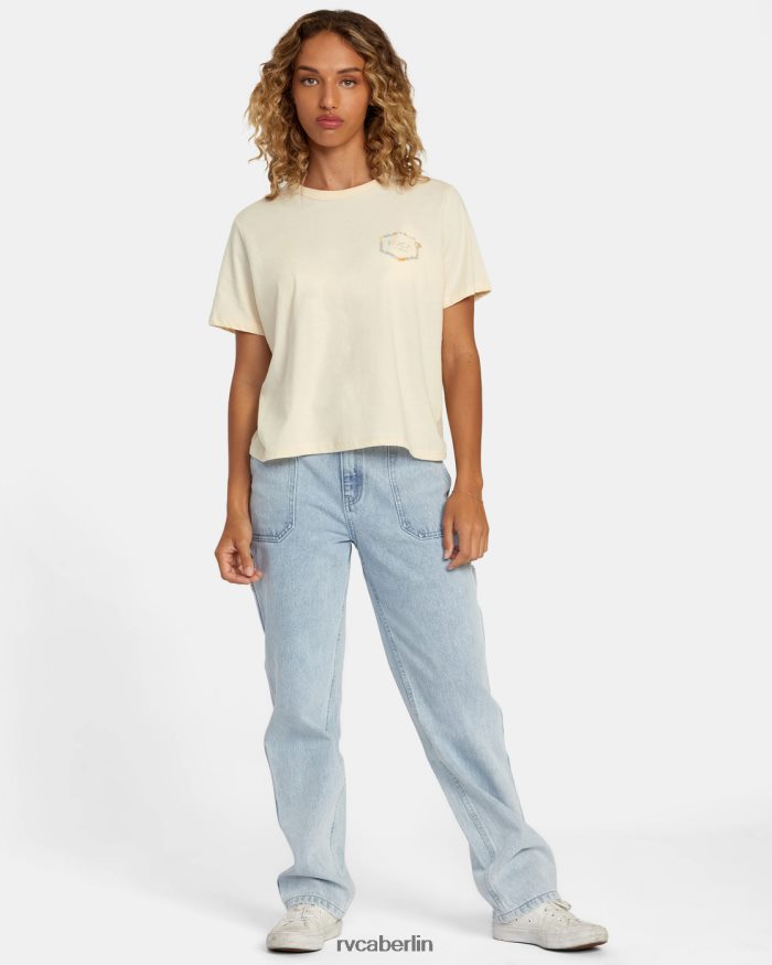 RVCA Hawaii-Hex-T-Shirt BF4L8X172 Kleidung Creme Frauen