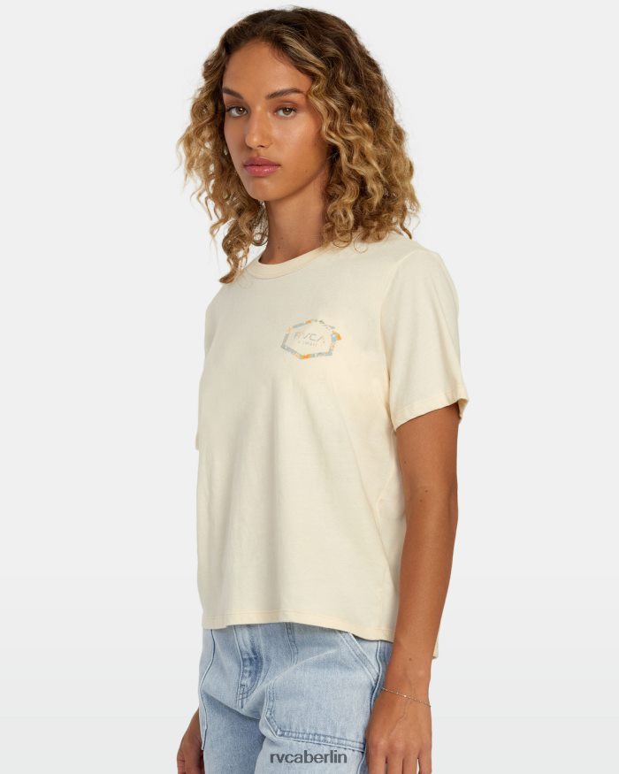 RVCA Hawaii-Hex-T-Shirt BF4L8X172 Kleidung Creme Frauen