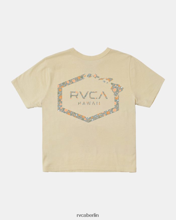 RVCA Hawaii-Hex-T-Shirt BF4L8X172 Kleidung Creme Frauen