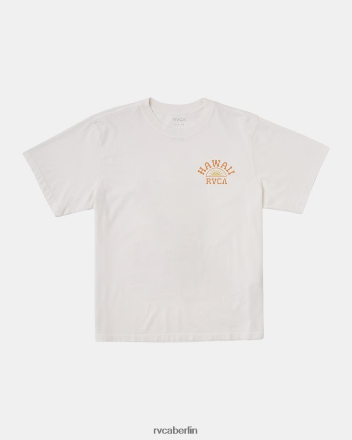 RVCA Hawaii Sunrise VA übergroßes T-Shirt BF4L8X204 Kleidung Vintage-Weiß Frauen