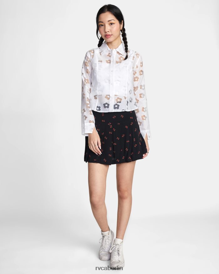 RVCA Jagger-Langarmbluse BF4L8X1494 Kleidung flüstern weiß Frauen