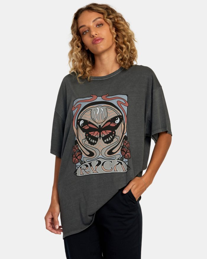 RVCA Jugendstil-T-Shirt BF4L8X1115 Kleidung Pirat schwarz Frauen