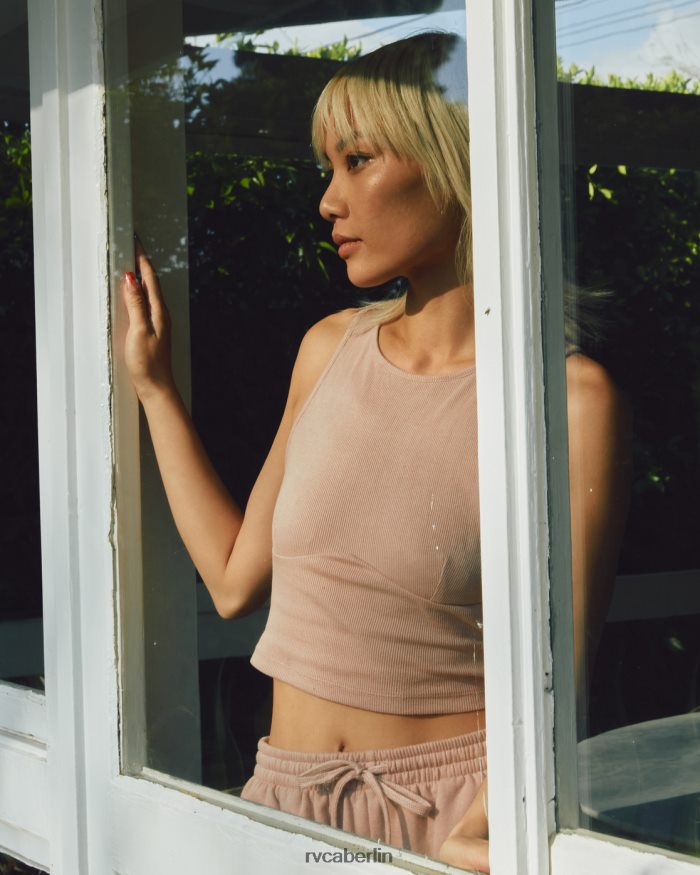 RVCA Kurzes Tanktop für die Probefahrt BF4L8X1510 Kleidung staubige Rose Frauen